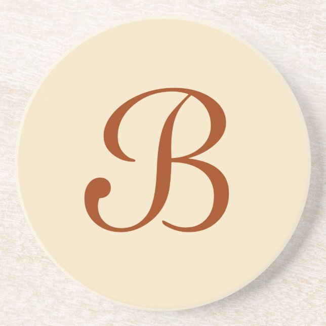 En Grès Série solide - Ecru et dessous de verre Brown (Devant)