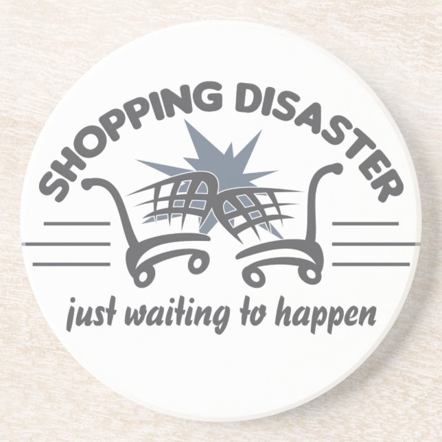 En Grès Shopping dessous de verre de catastrophe (Devant)