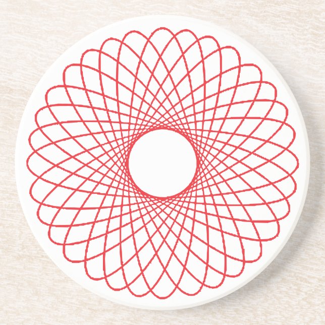 En Grès Sphère avec Dessous de verre Motifs (Devant)