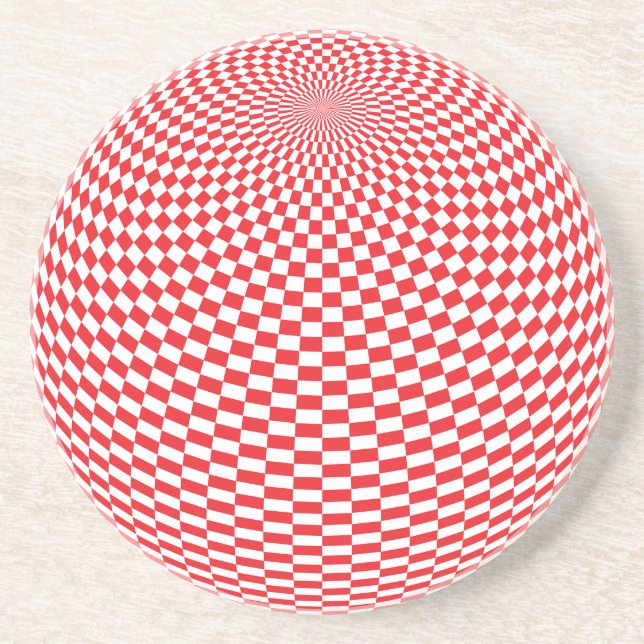 En Grès Sphère avec Dessous de verre Motifs (Devant)