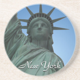 En Grès Statue de dessous de verre de New York de souvenir