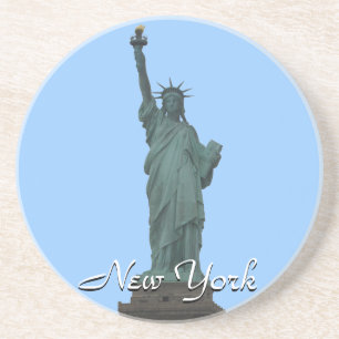 En Grès Statue de dessous de verre de New York de souvenir