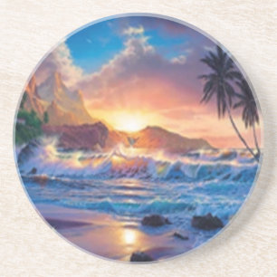 En Grès Sunset Beach Dessous de verre
