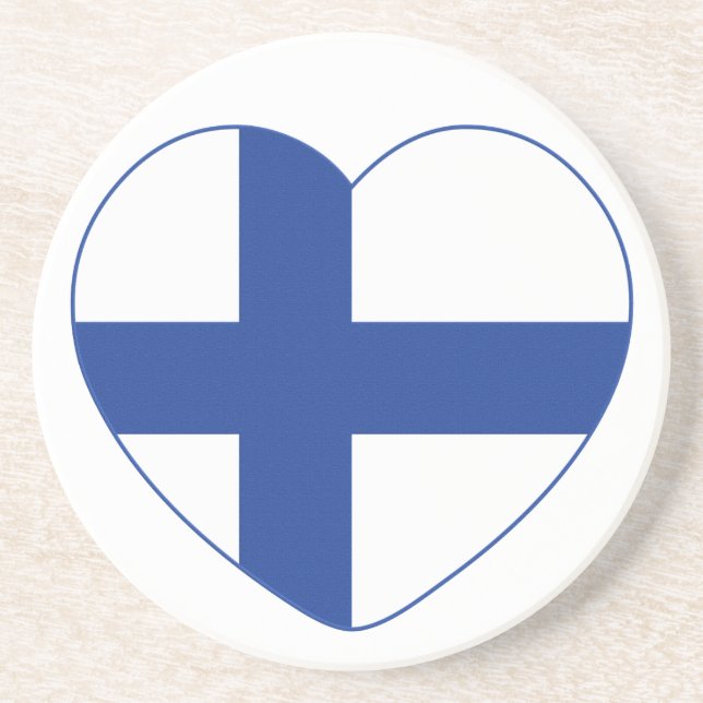 En Grès SUOMI FINLAND dessous de verre personnalisé (Devant)