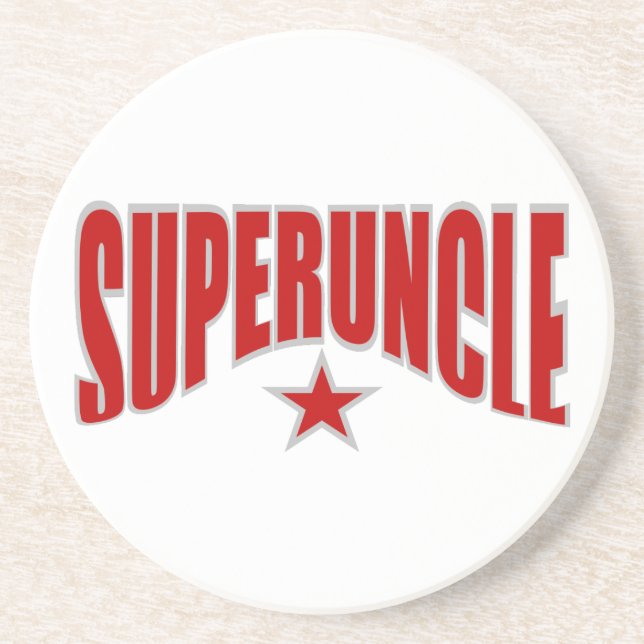 En Grès SUPERUNCLE dessous de verre - personnalisable (Devant)