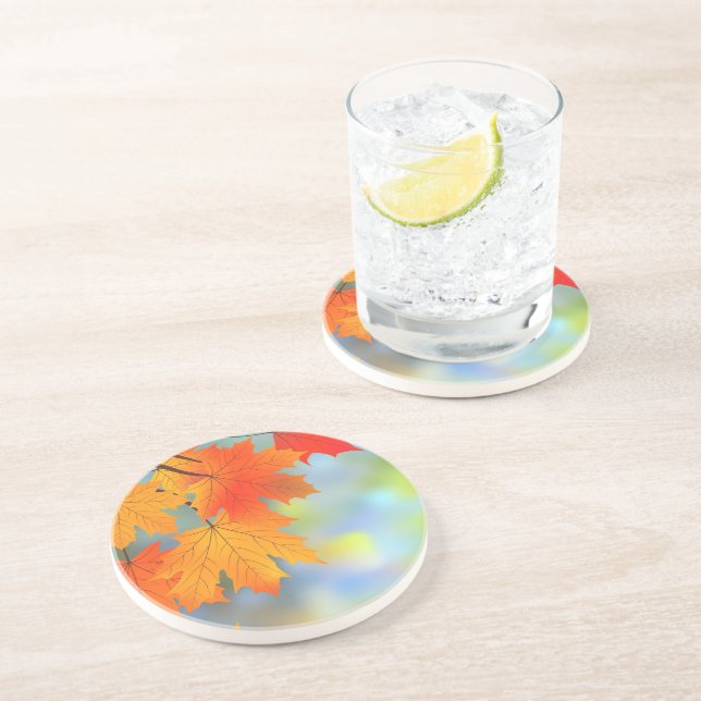 En Grès Thème d'automne Beau Dessous de verre (Côté)