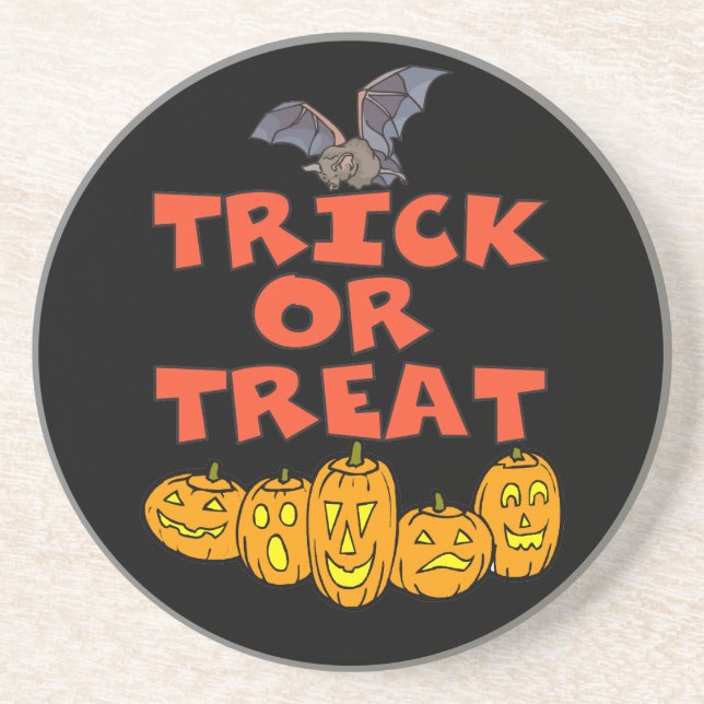 En Grès Trick Ou Treat Dessous de verre (Devant)