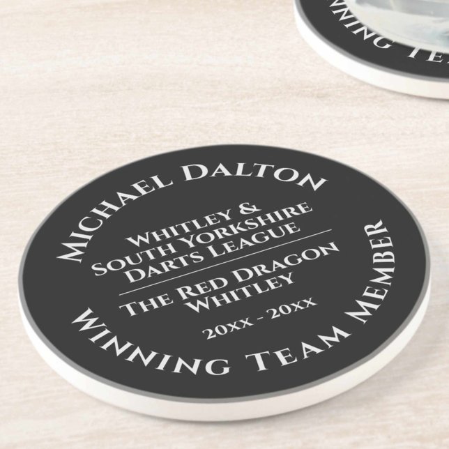 En Grès Trophée Darts League Dessous de verre Sandstone (Créateur téléchargé)
