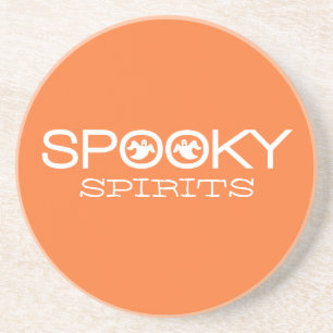 En Grès Typographie éffrayante Dessous de verre Halloween