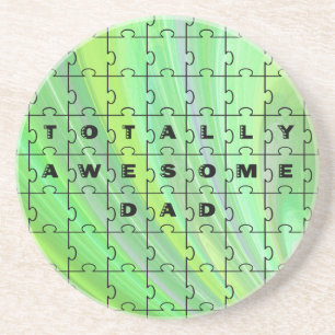 En Grès Un Dessous de verre Vert Papa Totalement génial
