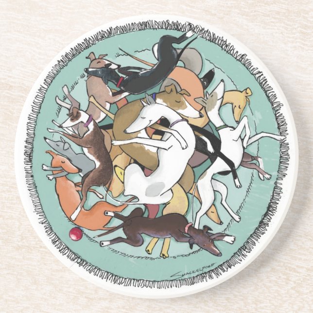 En Grès Un "embrouillement" des dessous de verre d'Iggies (Devant)