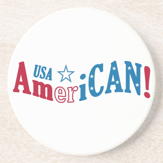 En Grès USA AmeriCAN ! dessous de verre personnalisé (Devant)