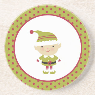 En Grès Vacances Elfe Noël Dessous de verre de boisson