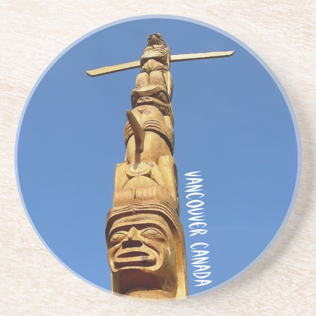 En Grès Vancouver Canada Souvenir Dessous de verre Vancouv (Devant)