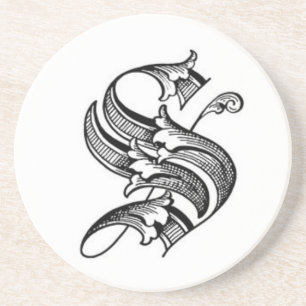 En Grès Vieux dessous de verre anglais de l'initiale S