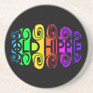 En Grès VIEUX dessous de verre HIPPIE