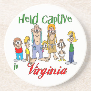 En Grès Virginia Funny Trailer Park Dessous de verre Sands