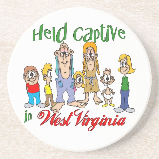 En Grès West Virginia Funny Trailer Park Dessous de verre  (Devant)