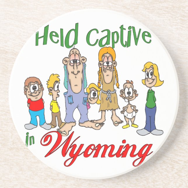 En Grès Wyoming Funny Trailer Park Dessous de verre Sandst (Devant)