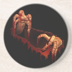 En Grès Zombie Dessous de verre Gory Halloween Décor Zombi