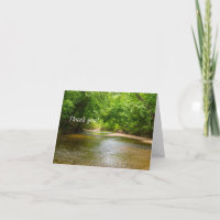 En haut d'un Carte de remerciements de ruisseau