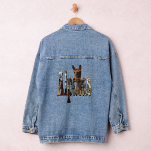 En Jean Alpacas Est Le Mot, Femme Denim Veste