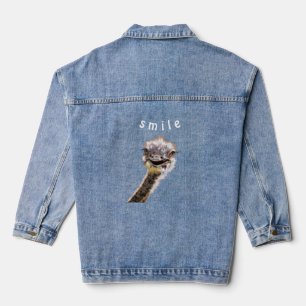 En Jean Amusante Veste Denim Jouer Happy Ostrich - Smile