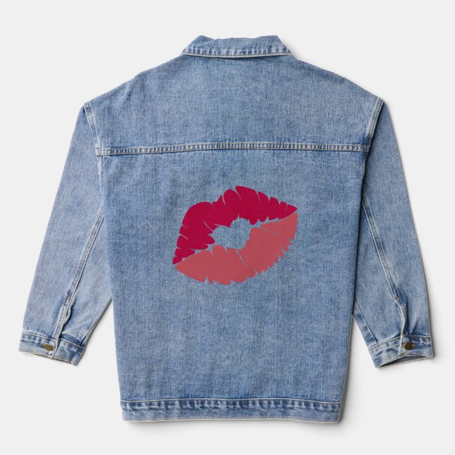 En Jean Baisers 💋 sur un jean, veste 🧥 (Verso)