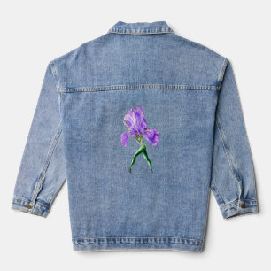 En Jean Ballerina Iris Flower Ballet Dancer Denim Veste
