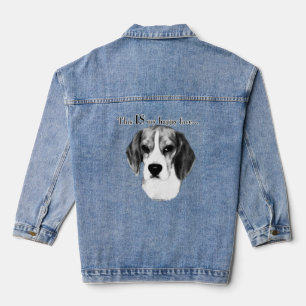En Jean Beagle Happy Face Denim Veste