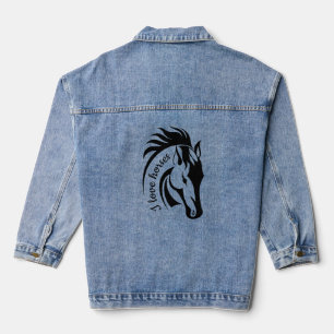 En Jean Belle Veste Denim Design Cheval