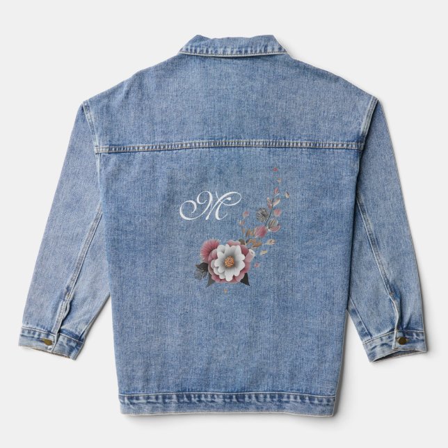 En Jean Belle Veste Floral Denim (Verso)
