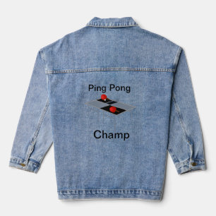 En Jean Champ Ping Pong, Veste Dim Dames