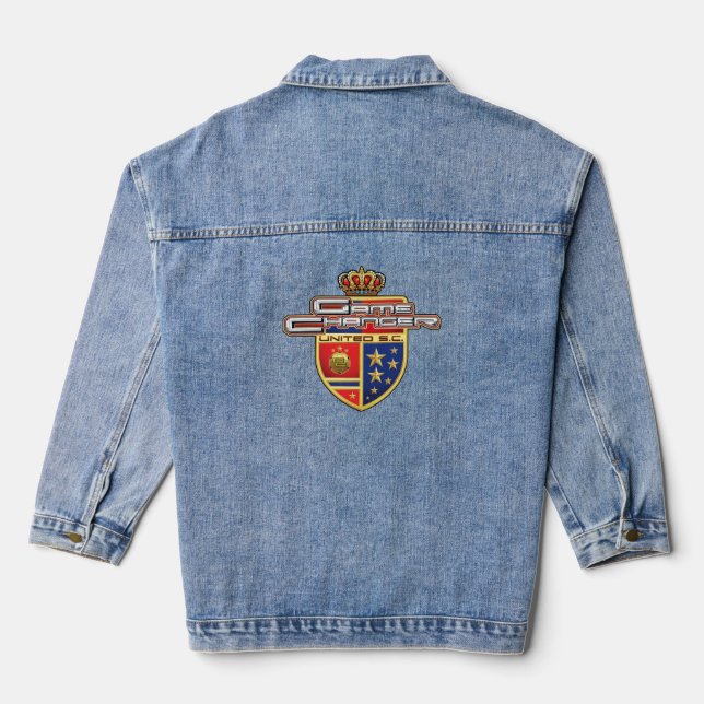 En Jean "Changer de jeu" Veste Denim bleu femme (Verso)
