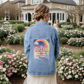 En Jean "Chase the Colors : Veste Denim inspirée par Rainb