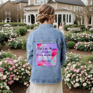 En Jean Citation de l'amour et de la vie Veste de démine c