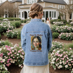 En Jean Citation de Né à Mère Veste Denim