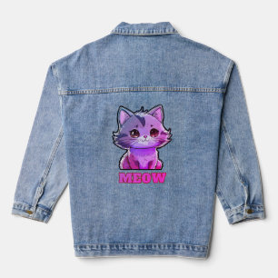 En Jean Cute Meow Denim Veste