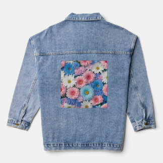En Jean *Daisy Daze Denim Delight : Veste à Patchwork Flor