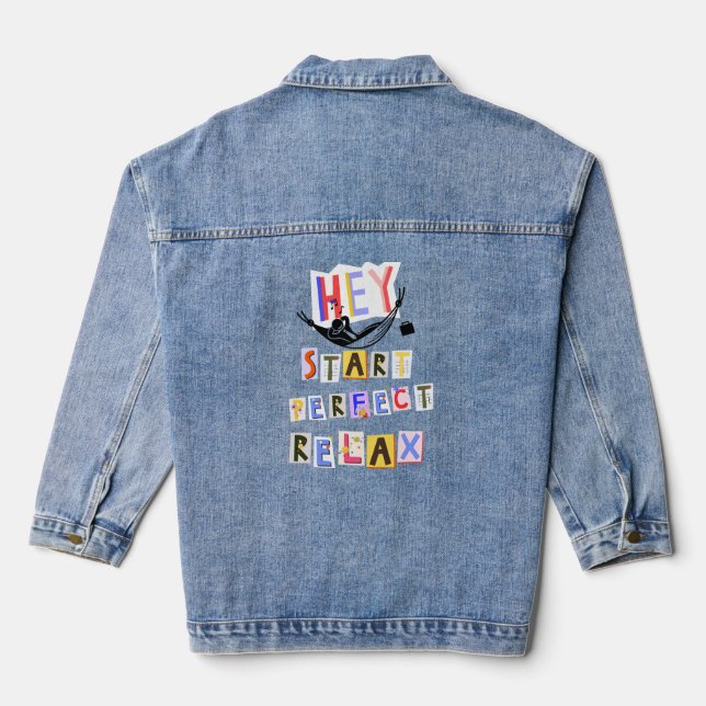 En Jean Design de la veste Denim (Verso)