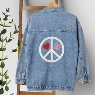En Jean Empreinte de patte de Peace Love Denim Veste