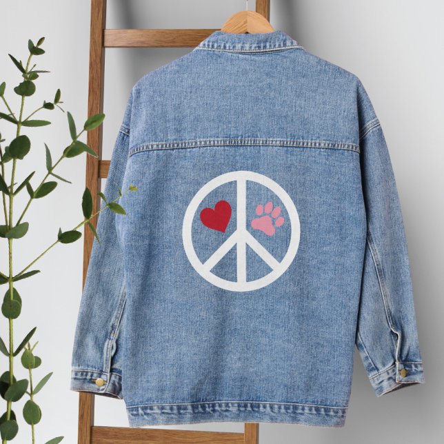 En Jean Empreinte de patte de Peace Love Denim Veste (Créateur téléchargé)