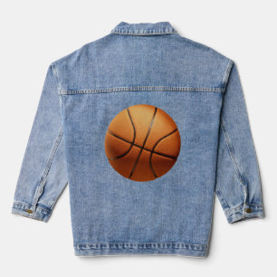 En Jean Gros Basket Orange, Veste Dames