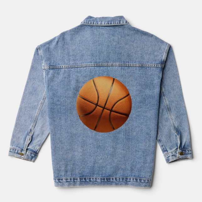 En Jean Gros Basket Orange, Veste Dames (Verso)