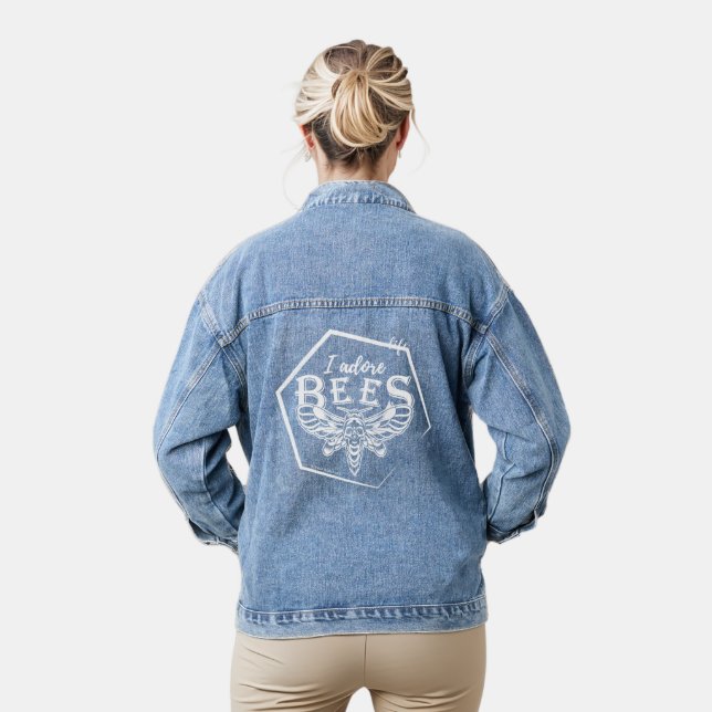 En Jean J'adore la veste denim des abeilles (Modèle)