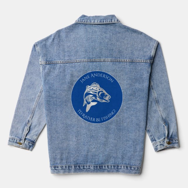 En Jean Je préfère pêcher la veste Denim (Verso)