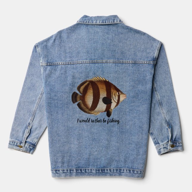 En Jean Je Préférerais Pêcher Denim Veste (Verso)
