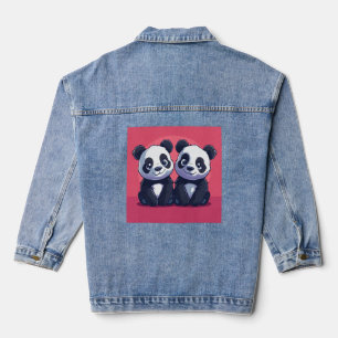 En Jean La veste Denim de mode Panda pour femmes