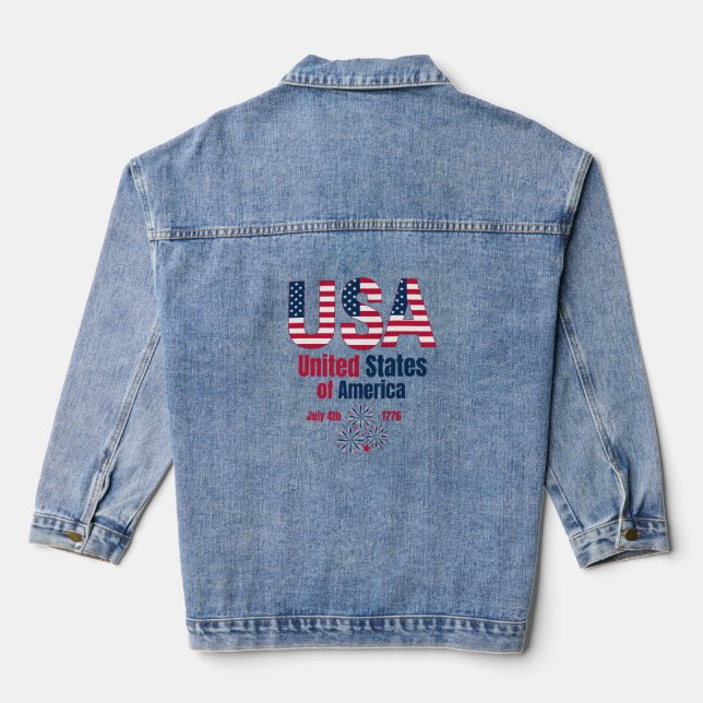 En Jean La veste Denim USA 1776 (Verso)