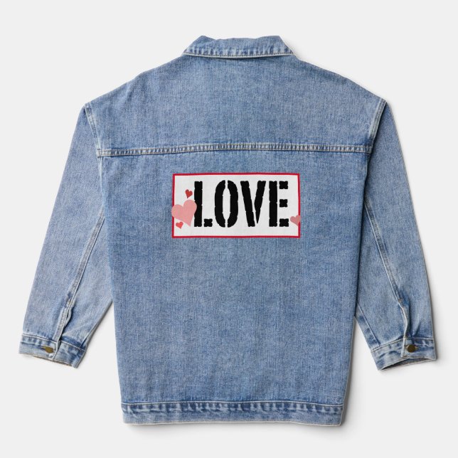 En Jean Les filles aiment la veste Denim (Verso)